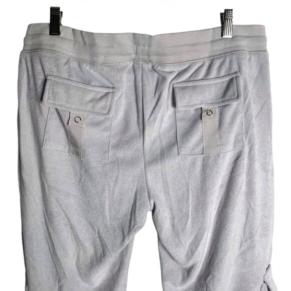 •SOLD•BCBGMAXAZRIA Silver Embellished Terry Cloth Wide Leg Track Pants NWT XL - Picture 8 of 8